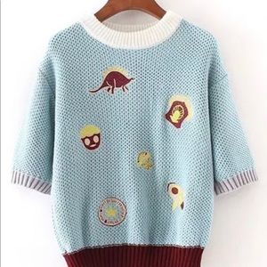 Embroidered sweater. Never worn. Washed once.